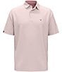 Color:Candy Pink - Image 1 - Short Sleeve Printed Polo Golf Shirt