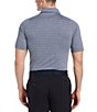 Color:Peacoat Heather - Image 2 - Short Sleeve Soft Touch Stripe Golf Polo Shirt