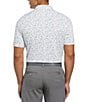 Color:Bright White - Image 2 - Short-Sleeve Vineyard Print Golf Polo Shirt