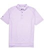 Color:Fairy Wren - Image 1 - Short Sleeve Swing Tech™ Chevron Foulard Print Polo Shirt