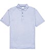 Color:Infinity - Image 1 - Short Sleeve Swing Tech™ Chevron Foulard Print Polo Shirt