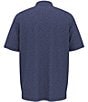 Color:Peacoat - Image 2 - Trademark Chevron Printed Knit Short Sleeve Polo Shirt