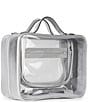 CalPak Medium Clear Cosmetics Case, Color:Silver - Image 2