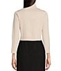 Color:Blossom - Image 2 - Calvin Klein 3/4 Sleeve Open Front Rayon Cropped Shrug