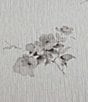 Color:Grey - Image 6 - Aquarelle Floral Printed Melange Gauze Duvet Cover Mini Set
