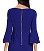 Calvin Klein 3/4 Bell Sleeve Boat Neck Sheath Dress, Color:Ultramarine - Image 4