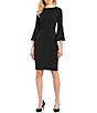 Calvin Klein 3/4 Bell Sleeve Boat Neck Sheath Dress | Dillard's