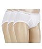 Color:White - Image 1 - Big & Tall Cotton Classic Briefs 3-Pack