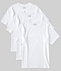 Color:White - Image 1 - Big & Tall Cotton Classic Short Sleeve Crew Neck T-Shirts 3-Pack