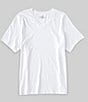 Color:White - Image 2 - Big & Tall Cotton Classic Short Sleeve V-Neck T-Shirts 3-Pack