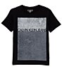 Color:Black - Image 1 - Big Boys 8-20 Short-Sleeve Stipple Graphic T-Shirt