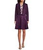 Calvin Klein Coordinating Faux Suede Cropped Jacket, Color:Aubergine - Image 4