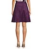 Calvin Klein Coordinating Faux Suede Fit And Flare Skirt, Color:Aubergine - Image 2