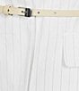 Calvin Klein Coordinating Linen Blend Stripe Notch Lapel Long Sleeve Belted Jacket - Image 3