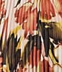 Calvin Klein Coordinating Printed Pleated Pull-On Midi Skirt, Color:Pink Pepper/Multi - Image 4
