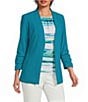 Calvin Klein Coordinating Recycled Tropical V-Neck 3/4 Sleeve Open Front Jacket - Image 5