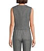 Calvin Klein Coordinating V-Neck Button Front Vest, Color:Black Multi - Image 2
