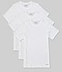 Color:White - Image 1 - Cotton Classic Slim Fit Solid Crew Neck T-Shirts 3-Pack
