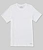 Color:White - Image 2 - Cotton Classic Slim Fit Solid Crew Neck T-Shirts 3-Pack