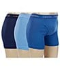 Color:Medieval Blue/Minnow/Blue Bay - Image 1 - Cotton Classic Solid Boxer Briefs 3-Pack