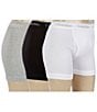 Color:Black/Grey Heather/White - Image 1 - Cotton Classic Solid Boxer Briefs 3-Pack