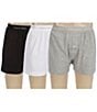 Color:Bark - Image 1 - Cotton Classic Solid Knit Boxers 3-Pack
