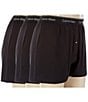 Color:Black - Image 1 - Cotton Classic Solid Knit Boxers 3-Pack