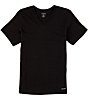 Color:Black - Image 2 - Cotton Classic Solid V-Neck T-Shirts 3-Pack