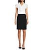 Calvin Klein Cotton Flutter Sleeve Collared Ruffle Button Front Blouse, Color:White - Image 3