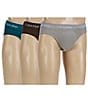 Color:Mulch - Image 1 - Cotton Stretch Solid Hip Briefs 3-Pack