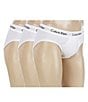 Color:White - Image 1 - Cotton Stretch Solid Hip Briefs 3-Pack