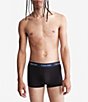 Color:Black - Image 1 - Low-Rise Cotton Stretch Solid Trunks 3-Pack