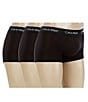 Color:Black - Image 1 - Low-Rise Cotton Stretch Solid Trunks 3-Pack