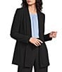Calvin Klein Crepe De Chine Open Front Long Sleeve Jacket - Image 1