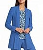 Calvin Klein Crepe De Chine Open Front Long Sleeve Jacket - Image 5