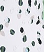 Calvin Klein Dotted V-Neck Flutter Short Sleeve Top, Color:White Multi - Image 4