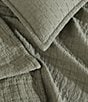 Color:Dark Green - Image 2 - Essential Garment Washed Cotton Jacquard Coverlet