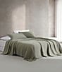 Color:Dark Green - Image 4 - Essential Garment Washed Cotton Jacquard Coverlet