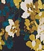 Calvin Klein Floral Print V-Neck Short Flutter Sleeve Top, Color:Navy Multi - Image 4