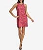 Color:Hibiscus Multi - Image 4 - Floral Printed Chiffon Sleeveless Crew Neck A-Line Dress