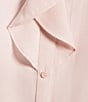Calvin Klein Georgette Point Collar Cap Sleeve Ruffle Front Top - Image 4