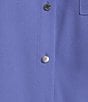 Calvin Klein Georgette Point Collar Short Sleeve Button Front Blouse - Image 4