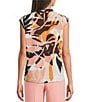 Calvin Klein Georgette Twisted Neck Sleeveless Top - Image 2