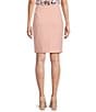 Color:Silver Pink - Image 2 - High Rise Luxe Stretch Pencil Skirt
