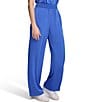 Color:Dazzling Blue - Image 4 - High Rise Side Pocket Pull-On Coordinating Wide Leg Pants