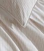Color:White/Neutral Pink - Image 4 - Ikat Pinstripe Cotton Percale Comforter Mini Set