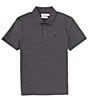 Color:Gunmetal Heather - Image 1 - Short Sleeve Classic Fit Smooth Polo Shirt