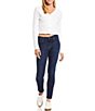 Color:Pacific - Image 3 - Jeans Whisper Mid Rise Skinny Jeans