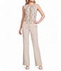 Calvin Klein Knit Jersey Printed Sleeveless Pleat Neck Cami - Image 3