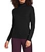 Calvin Klein Knit Mock Neck Long Sleeve Top, Color:Black - Image 1